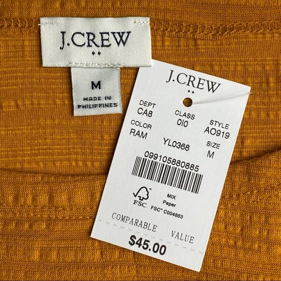 NWT J.Crew Open-Neck Tee - Picture 8 of 9